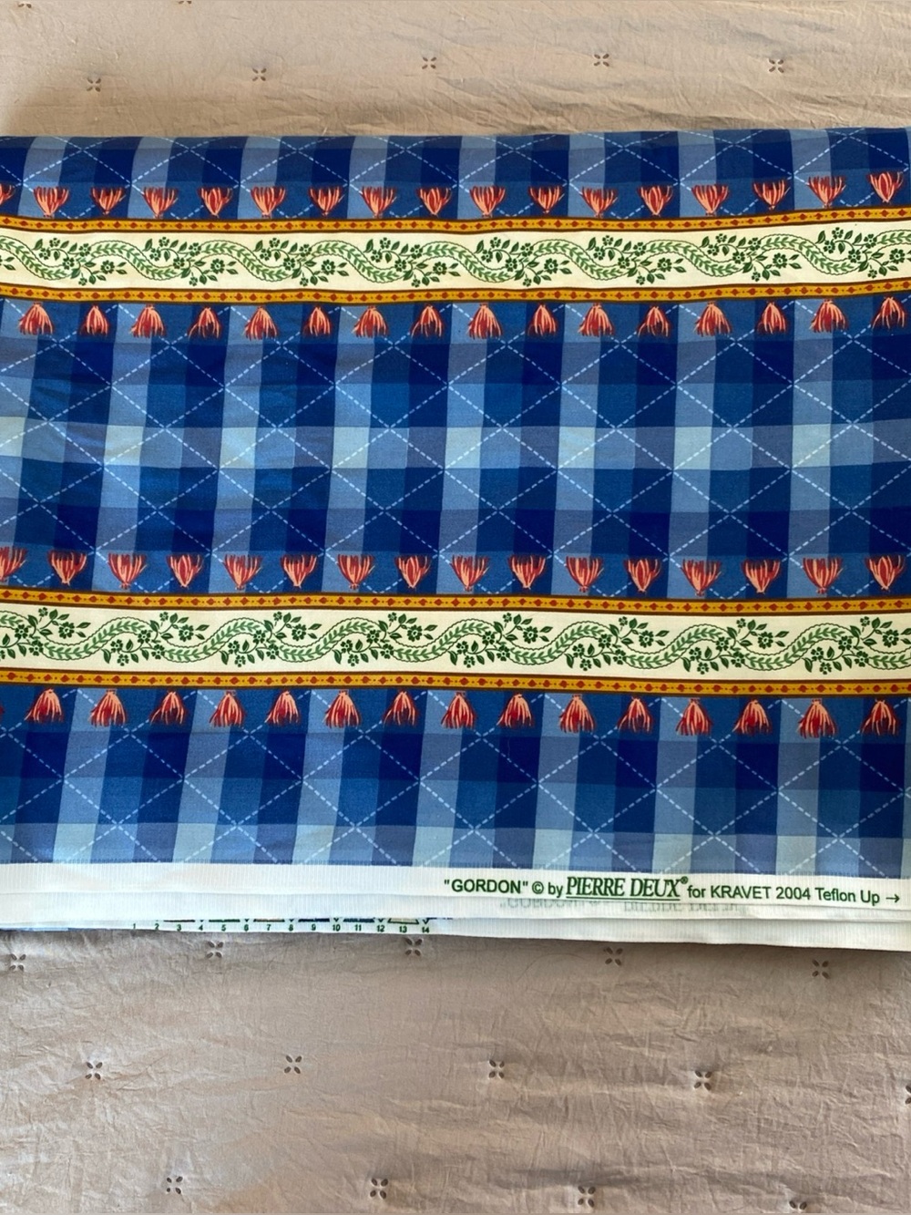 Pierre Deux Fabric Gordon French Country 3.75 YDS For Kravat 2004 Teflon *READ*